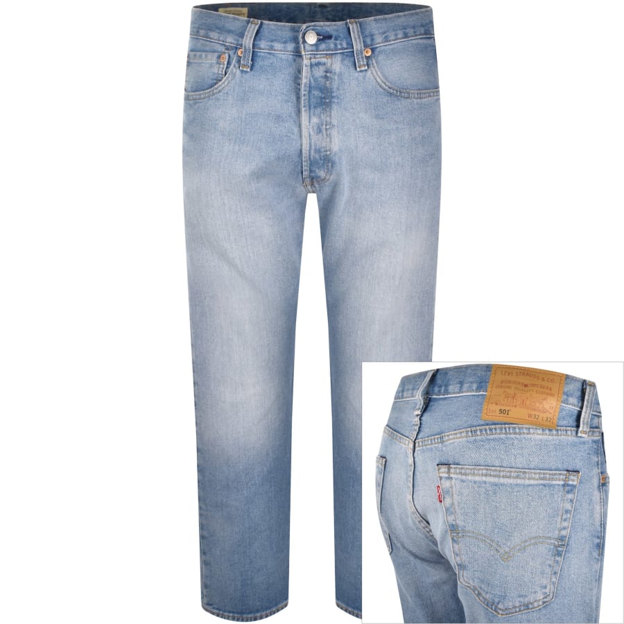 Levis 501 Original Light Wash Jeans Blue Mainline Menswear Canada